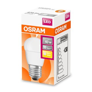 Osram LED Leuchtmittel Star Tropfen Classic P 5W = 40W E27 matt 470lm