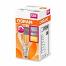 10 x Osram LED Filament Tropfen Classic P 4,5W = 33W E14 Kopfspiegel silber 380lm warmweiß 2700K DIMMBAR