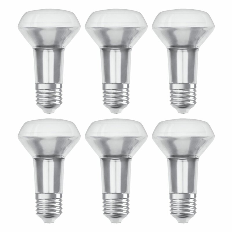 6 x Osram LED Leuchtmittel R63 Reflektor 2 6W 40W E27 210lm 840 neu