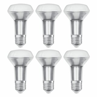 6 x Osram LED Leuchtmittel R63 Reflektor 2,6W = 40W E27 210lm 840 neutralweiß 4000K flood 36°