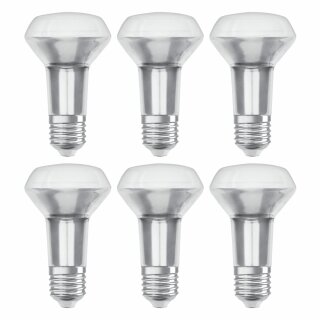 6 x Osram LED Leuchtmittel R63 Reflektor 2,6W = 40W E27 210lm 840 neutralweiß 4000K flood 36°