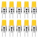 10 x LED COB Stiftsockellampe 2,5W = 32W GY6,35 klar 12V 200lm warmweiß 2700K