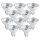 10 x Halogen Leuchtmittel Reflektor MR16 20W GU5,3 12V longlife 4000h warmweiß dimmbar flood 36°