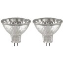 2 x Sylvania Halogen Leuchtmittel Reflektor 40W = 49W GU5,3 klar 530lm warmweiß 3050K dimmbar 38°