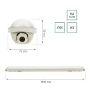 Spectrum LED Deckenleuchte Feuchtraumleuchte Limea Gigant Lens 2 150cm Weiß IP65 52W 8000lm Neutralweiß 4000K