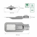 Spectrum LED Industrieleuchte Straßenleuchte KLARK 2 Grau IP65 200W 19500lm Neutralweiß 4000K 130°/80°