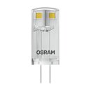5 x Osram LED Leuchtmittel Stiftsockel Base Pin 0,9W = 10W G4 klar 100lm warmweiß 2700K 320°