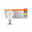 5 x Osram LED Filament Leuchtmittel Classic P Tropfen 4W = 40W E14 klar 470lm warmweiß 2700K 300°