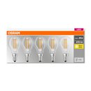 5 x Osram LED Filament Leuchtmittel Classic P Tropfen 4W = 40W E14 klar 470lm warmweiß 2700K 300°
