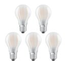 5 x Osram LED Filament Leuchtmittel Birne A60 7W = 60W E27 matt 806lm warmweiß 2700K