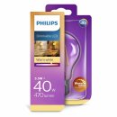 Philips LED Filament WarmGlow Leuchtmittel Birne A60 5,5W = 40W B22 klar 470lm 2200-2700K Warmweiß DIMMBAR
