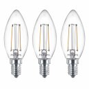 3 x Philips LED Filament Leuchtmittel Kerzen 2W = 25W E14...