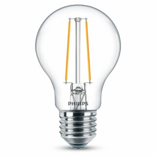 Philips LED Filament Leuchtmittel Birne A60 2,2W = 25W E27 klar 250lm warmweiß 2700K