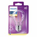 Philips LED Filament Leuchtmittel Birne A60 2,2W = 25W E27 klar 250lm warmweiß 2700K