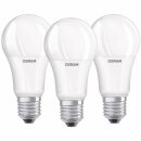 3 x Osram LED Leuchtmittel Birnenform 13W = 100W E27 matt 1521lm warmweiß 2700K 180°