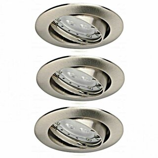 3 x Light Topps LED Einbaustrahler Eisen IP23 3 x 1,8W GU10 312lm warmweiß 3000K schwenkbar