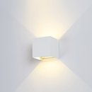 LED Wandleuchte weiß außen & innen verstellbarer Lichtausfall 6W COB 780lm warmweiß B-Ware