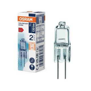 Osram Halogen Stiftsockellampe Halostar Oven 10W G4 12V klar warmweiß für Backofen 300°