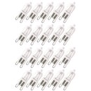 20 x Osram G9 Halogen Stiftsockellampe 40W klar 230V für Backofen 66740