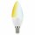 Müller-Licht tint Smart LED Leuchtmittel C35 Kerze 5.8W = 40W E14 matt 470lm 300° CCT 2700K-6500K Warmweiß-Kaltweiß dimmbar