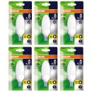 6 x Osram Dulux Kerze 7W = 30W E14 Energiesparlampe 2700K...