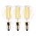 3 x LED Filament Leuchtmittel Tropfen 4,5W = 40W E14 klar 470lm Ra>90 warmweiß 2700K Retro-LED