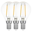 3 x LED Filament Leuchtmittel Tropfen P45 2,5W = 25W E14...