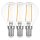3 x LED Filament Leuchtmittel Tropfen P45 2,5W = 25W E14 klar 245lm warmweiß 2700K Ra>90
