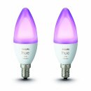 Phillips Smart LED Leuchtmittel Hue Ambiance White & Color 2er Set 10,6W E14 470lm 2000-6500K Warmweiß-Kaltweiß