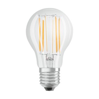 Bellalux LED Filament Leuchtmittel CLA75 Birnenform A60 7,5W = 75W E27 klar 1055lm warmweiß 2700K 300°