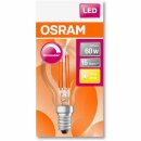 Osram LED Filament Leuchtmittel Classic Tropfen 6,5W = 60W E14 klar 806lm warmweiß 2700K DIMMBAR