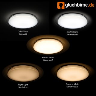 Design LED-Deckenleuchte 37W dimmbar Lichtfarbe von 2800 - 6000K  einstellbar