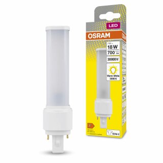 Osram Dulux D LED Leuchtmittel 7W 2P G24d-2 700lm warmweiß 3000K EM & AC Mains