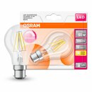 Osram LED Filament Classic Birnenform A60 7W = 60W B22d klar 806lm warmweiß 2700K Blister DIMMBAR