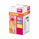 10 x Osram LED Filament Leuchtmittel Classic Birnenform A60 7W = 60W B22d klar 806lm warmweiß 2700K DIMMBAR