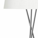 LED Stehleuchte Tripod Stehlampe weiß chrom Ø45cm 4W = 40W E27 warmweiß mit Schalter B-Ware