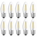 10 x Osram LED Filament Leuchtmittel Retrofit Kerze 4W =...