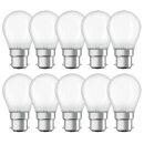 10 x Osram LED Filament Leuchtmittel Classic Tropfen 4,5W = 40W B22d matt 470lm warmweiß 2700K DIMMBAR