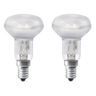 2 x Sylvania Halogen Reflektor Classic Eco R50 18W = 25W E14 matt 240V warmweiß dimmbar 30°