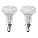 2 x Sylvania Halogen Reflektor Classic Eco R50 18W = 25W E14 matt 240V warmweiß dimmbar 30°