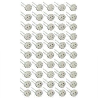 50 x GU5,3/G4/G6,35 Fassung Keramik LED Halogen mit Kabel