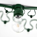 Illu Lichterkette Komplettset 30m -> 30 E27 Fassungen mit Dichtung zum Verschrauben verlängerbar Grün