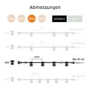 Illu Lichterkette Komplettset 30m -> 60 E27 Fassungen mit Dichtung zum Verschrauben schwarz verlängerbar