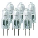 6 x Casaya Halogen Stiftsockellampen 20W G4 12V 375lm Warmweiß 2900K