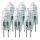 6 x Casaya Halogen Stiftsockellampen 20W G4 12V 375lm Warmweiß 2900K