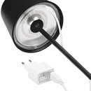 LED Akku Tischleuchte dimmbar ohne Kabel innen & außen warmweiß IP54 schwarz
