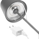 LED Akku Tischleuchte dimmbar ohne Kabel innen & außen warmweiß IP54 anthrazit