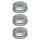 3 x Paulmann Möbelaufbauleuchten Micro Line Chrom 3 x 20W G4 warmweiß 2900K 12V Halogen