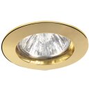 3 x Paulmann Halogen Einbauleuchten rund Gold IP44 3 x...