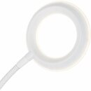 Brilliant LED Tischleuchte Rick Weiß 5W 330lm warmweiß 3000K mit Kippschalter & USB 3.0 Ausgang